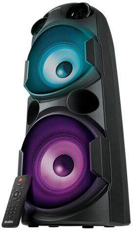Колонка портативная SVEN PS-750, 80 Вт, TWS, Bluetooth, FM, USB, microSD, LED-дисп, черная, SV-019617