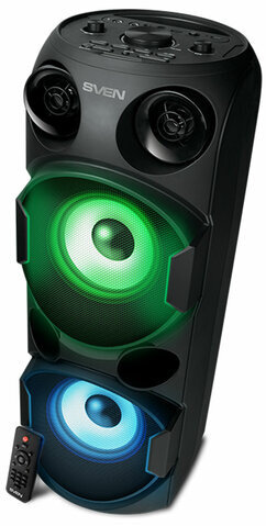 Колонка портативная SVEN PS-750, 80 Вт, TWS, Bluetooth, FM, USB, microSD, LED-дисп, черная, SV-019617