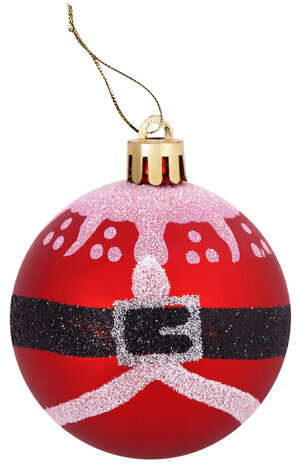 Шары ёлочные 16 шт., 6 см, "Русская Зима", пластик, цвет: красный/белый, ЗОЛОТАЯ СКАЗКА, 591984