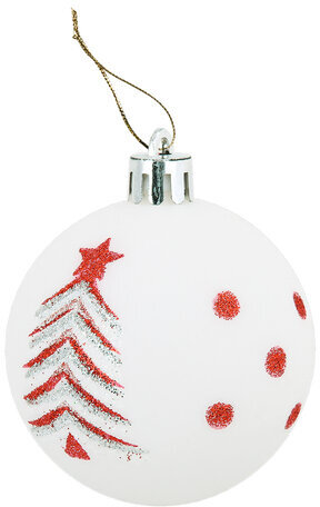 Шары ёлочные 16 шт., 6 см, "Русская Зима", пластик, цвет: красный/белый, ЗОЛОТАЯ СКАЗКА, 591984