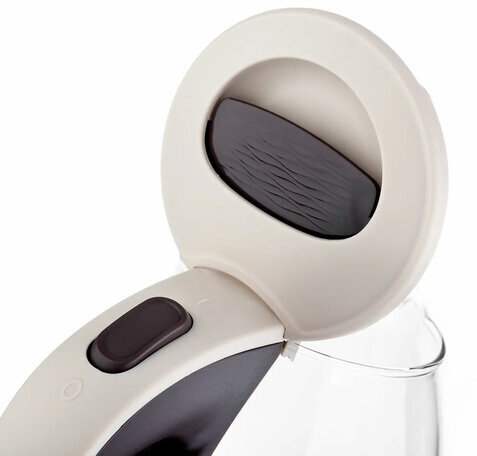 Чайник BRAYER BR1045BN, 1,8 л, 2200 Вт, закрытый нагревательный элемент, стекло, бежевый