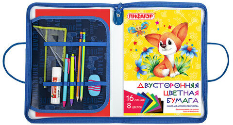 Папка для труда на молнии с ручками ПИФАГОР А4, 1 отделение, пластик, органайзер, "Aracde Fun", 271474