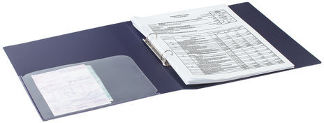 Папка на 2 кольцах BRAUBERG "Диагональ", 25 мм, темно-синяя, до 170 листов, 0,8 мм, 221343