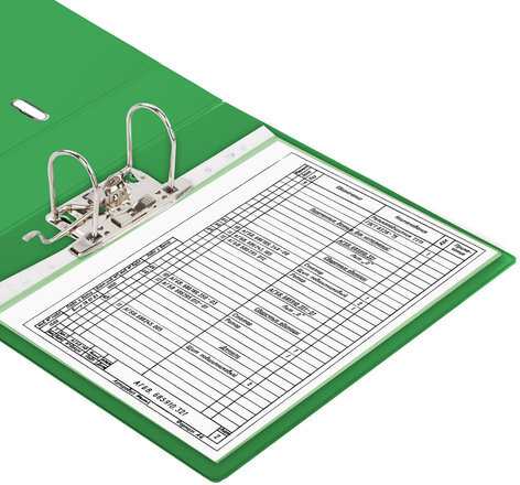 Папка-регистратор BRAUBERG с двухсторонним покрытием из ПВХ, 70 мм, светло-зеленая, 222654