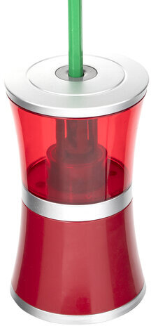 Точилка электрическая BRAUBERG "STYLE", питание от USB/4 батареек АА, красная, 223568