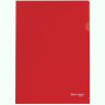 Папка-уголок жесткая, непрозрачная BRAUBERG, красная, 0,15 мм, 224879