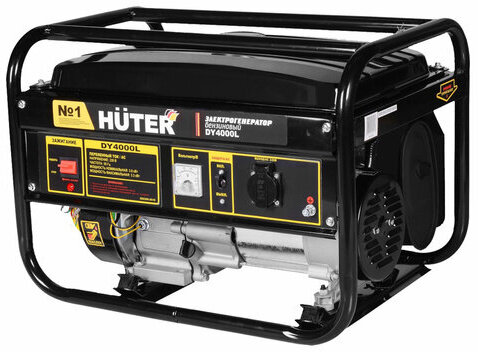 Бензиновый генератор HUTER DY4000L, 3200 Вт, 7 л.с., 4-тактный, 15 л, ручной стартер, 64/1/21