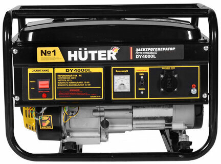 Бензиновый генератор HUTER DY4000L, 3200 Вт, 7 л.с., 4-тактный, 15 л, ручной стартер, 64/1/21