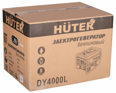 Бензиновый генератор HUTER DY4000L, 3200 Вт, 7 л.с., 4-тактный, 15 л, ручной стартер, 64/1/21