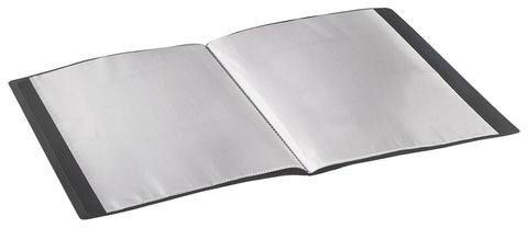 Папка 10 вкладышей STAFF, черная, 0,5 мм, 225689