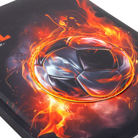 Дневник 1-11 класс 48 л., обложка кожзам (твердая с поролоном), 3D-элемент, BRAUBERG, "Футбол", 107220