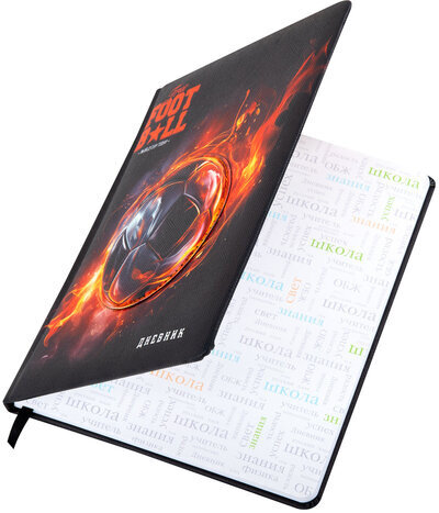 Дневник 1-11 класс 48 л., обложка кожзам (твердая с поролоном), 3D-элемент, BRAUBERG, "Футбол", 107220