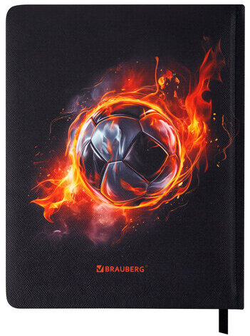 Дневник 1-11 класс 48 л., обложка кожзам (твердая с поролоном), 3D-элемент, BRAUBERG, "Футбол", 107220