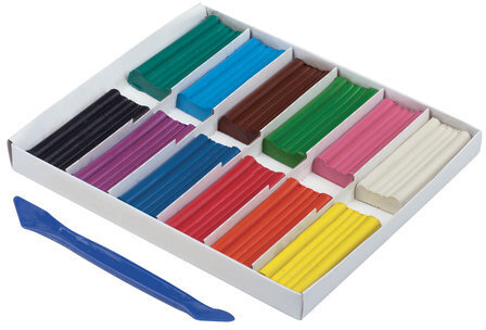 Пластилин классический BRAUBERG "АКАДЕМИЯ", 12 цветов, 240 г, со стеком, картонная упаковка, 103256