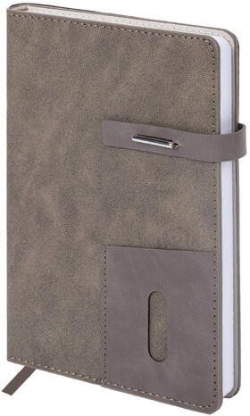 Ежедневник недатированный А5 138х213мм BRAUBERG "Cowboy", под кожу, застежка 160л, коричневый, 116198