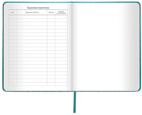 Дневник 1-11 класс 48 л., кожзам (твердая с поролоном), фольга, BRAUBERG "SPARKLE", бирюзовый, 105462