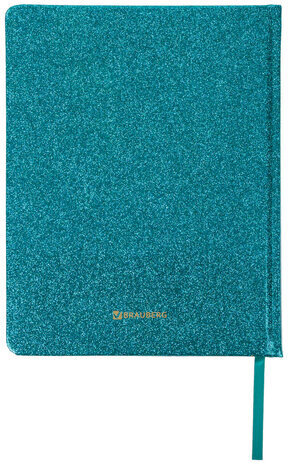 Дневник 1-11 класс 48 л., кожзам (твердая с поролоном), фольга, BRAUBERG "SPARKLE", бирюзовый, 105462
