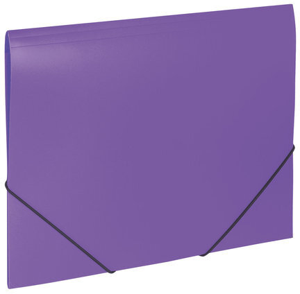 Папка на резинках BRAUBERG "Office", фиолетовая, до 300 листов, 500 мкм, 228081