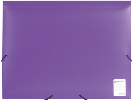 Папка на резинках BRAUBERG "Office", фиолетовая, до 300 листов, 500 мкм, 228081
