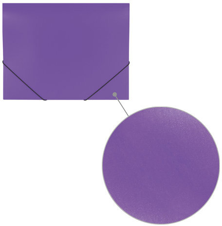 Папка на резинках BRAUBERG "Office", фиолетовая, до 300 листов, 500 мкм, 228081