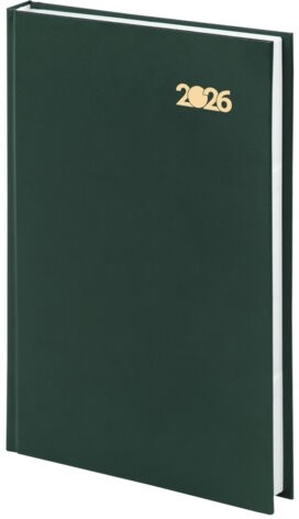 Ежедневник датированный 2026 145х215 мм, А5, STAFF, обложка бумвинил, зелёный, 117308