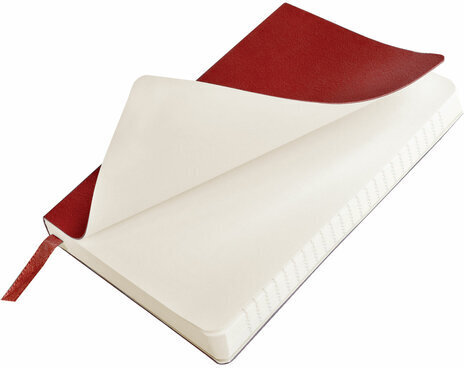 Блокнот МАЛЫЙ ФОРМАТ (100x150 мм) А6, BRAUBERG "Metropolis Ultra", под кожу, 80 л., клетка, красный, 111026