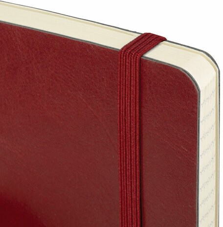 Блокнот МАЛЫЙ ФОРМАТ (100x150 мм) А6, BRAUBERG "Metropolis Ultra", под кожу, 80 л., клетка, красный, 111026