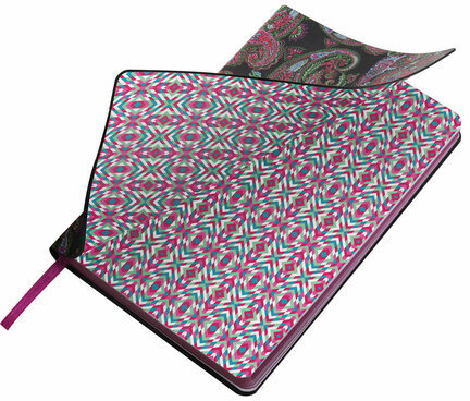 Ежедневник недатированный А5 (138х213 мм), BRAUBERG VISTA, под кожу, гибкий, 136 л., "Paistley", 112039