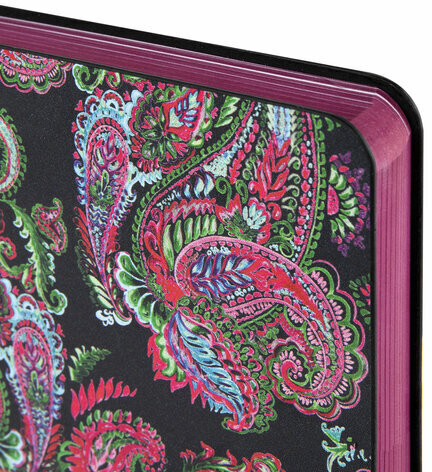 Ежедневник недатированный А5 (138х213 мм), BRAUBERG VISTA, под кожу, гибкий, 136 л., "Paistley", 112039