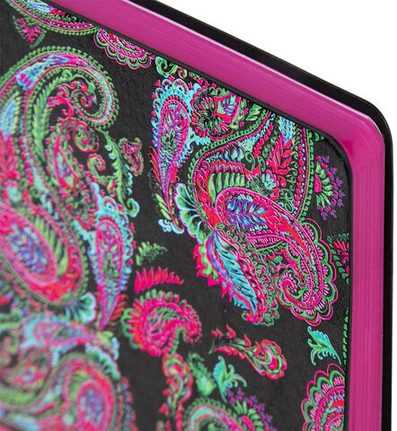 Ежедневник недатированный А5 (138х213 мм), BRAUBERG VISTA, под кожу, гибкий, 136 л., "Paistley", 112039