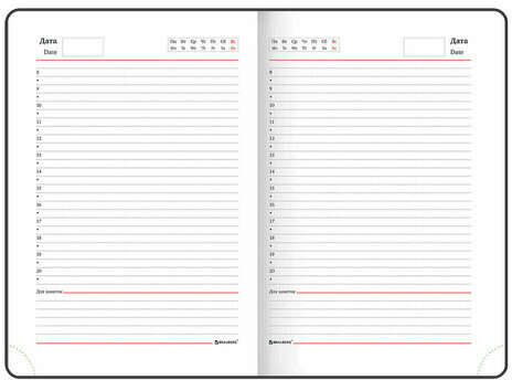 Ежедневник недатированный А5 (138х213 мм), BRAUBERG VISTA, под кожу, гибкий, 136 л., "Paistley", 112039