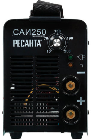 Сварочный аппарат инверторный, сварочный ток до 250 А, диаметр электрода до 6 мм, РЕСАНТА САИ 250, 65/6