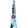 Ножницы BRAUBERG "Kid Series", 130 мм, голубые, с цветной печатью "Пингвины", закругленные, 232271