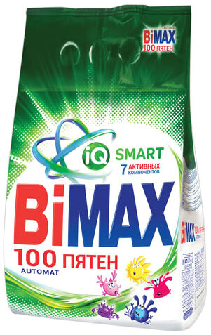Стиральный порошок-автомат 3 кг, BIMAX "100 пятен" (Нэфис Косметикс), 502-1