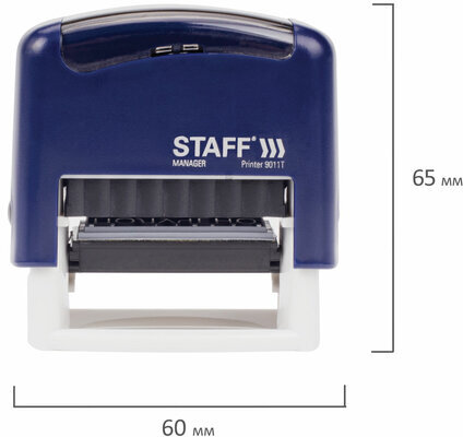 Штамп стандартный STAFF "ОПЛАЧЕНО", оттиск 38х14 мм, "Printer 9011T", 237421