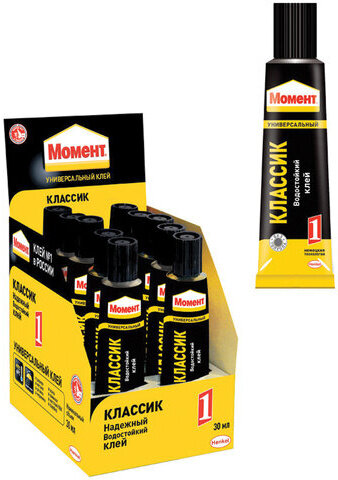 Клей универсальный МОМЕНТ-1, 30 мл, в шоу-боксе, 873854