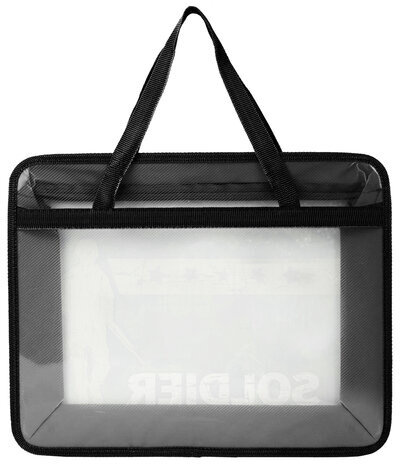 Папка на молнии с ручками BRAUBERG А4, 1 отделение, пластик, ширина 80 мм, "Soldier", 270870