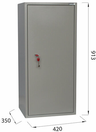 Шкаф металлический для документов BRABIX "KBS-041Т", 913х420х350 мм, 21 кг, трейзер, сварной, 291153