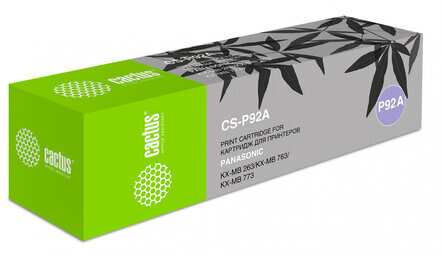 Тонер-картридж CACTUS (CS-P92A) для PANASONIC KX-MB262/263/271/283/763, ресурс 2000 стр.