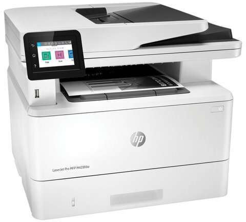 МФУ лазерное HP LaserJet Pro M428fdw "4 в 1", А4, 38 стр/мин, 80000 стр/мес, ДУПЛЕКС, ДАПД, Wi-Fi, сетевая карта, W1A30A