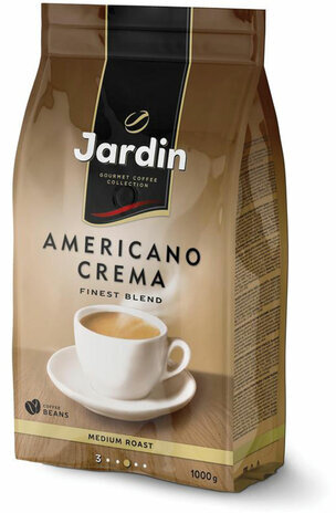 Кофе в зернах JARDIN (Жардин) "Americano Crema", натуральный, 1000 г, вакуумная упаковка, 1090-06-Н