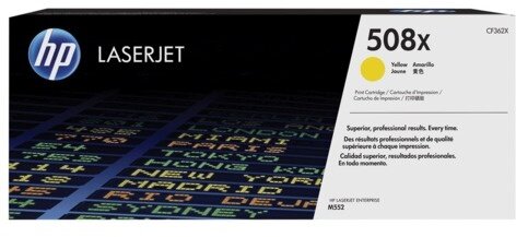 Картридж лазерный HP (CF362X) LaserJet Pro M552/M553, №508X, желтый, оригинальный, ресурс 9500 страниц