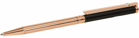 Ручка подарочная шариковая GALANT "ASTRON", корпус черный с золотом, детали золотистые, узел 0,7 мм, синяя, 143525