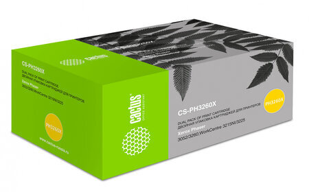 Тонер-картридж CACTUS (CS-PH3260X) для XEROX Phaser 3052 / 3052NI / 3260, ресурс 6000 страниц