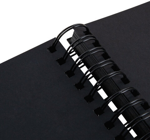 Фотоальбом 30х32 см, 48 черных листов, уголки, стикеры, ручка, клей, BRAUBERG Black Line, 880650