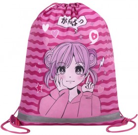 Мешок для обуви BRAUBERG KIDS, светоотражающая полоса, 46х36 см, &quot;Anime style&quot;, 272391