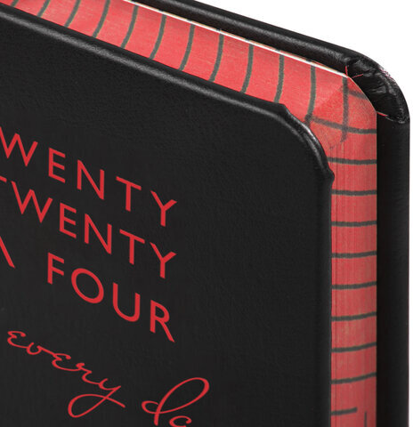 Ежедневник датированный 2024 А5 138x213 мм BRAUBERG "Chameleon", под кожу, черный/красный, 114925