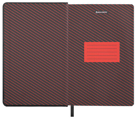 Ежедневник датированный 2024 А5 138x213 мм BRAUBERG "Chameleon", под кожу, черный/красный, 114925