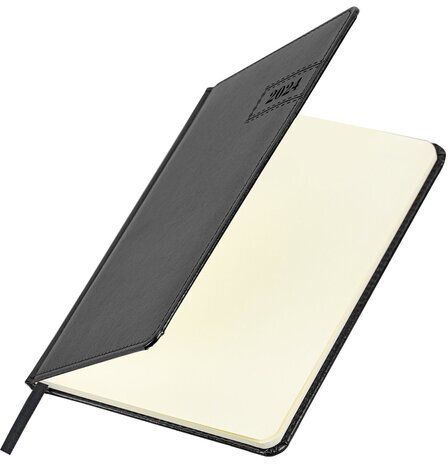 Еженедельник датированный 2024 А5 145х215 мм BRAUBERG "Imperial", под кожу, черный, 115028