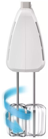 Миксер PHILIPS HR3705/00, 300 Вт, 5 скоростей, 2 венчика, 2 крюка для теста, белый